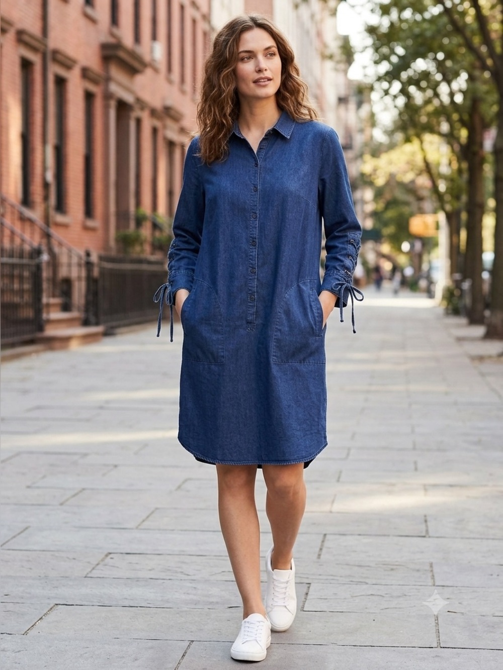 Linea by Louis Dell’Olio / Denim Shirt Dress Blue - Size L